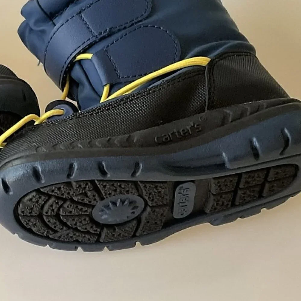 CARTER'S ONE-EIGHTY TODDLER SNOW BOOTS BLUE YELLOW SIZE 7M
